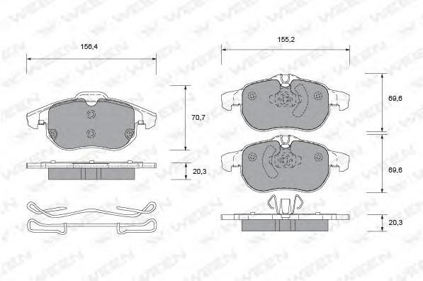 set placute frana,frana disc