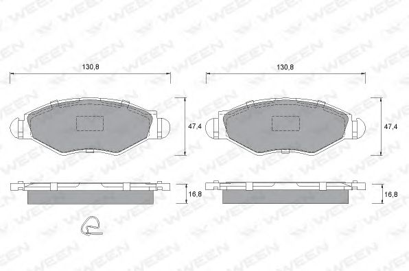 set placute frana,frana disc