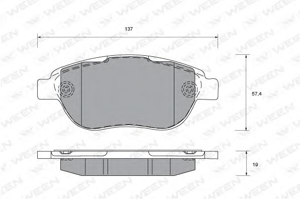 set placute frana,frana disc