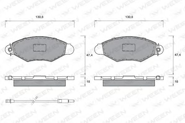 set placute frana,frana disc