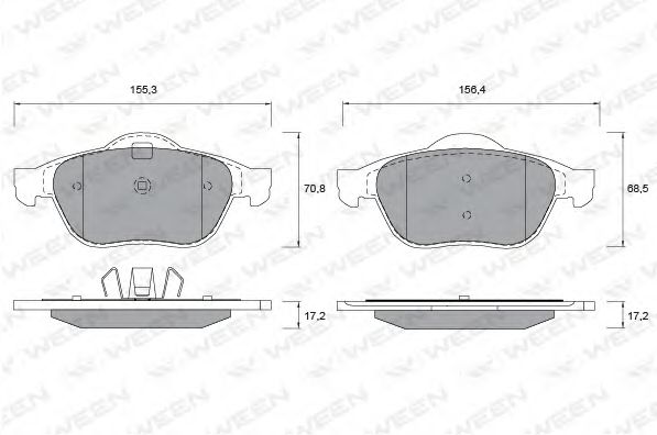 set placute frana,frana disc