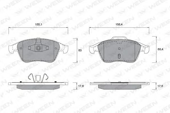 set placute frana,frana disc