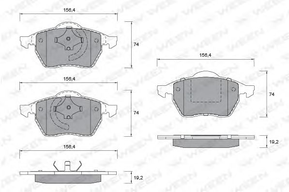 set placute frana,frana disc