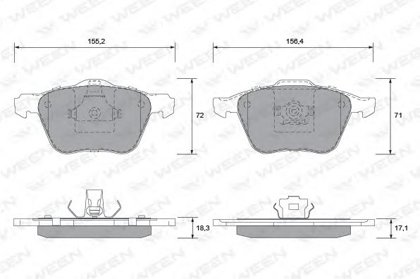 set placute frana,frana disc