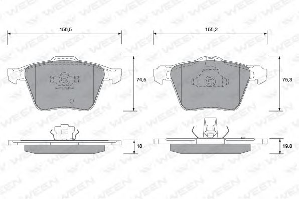 set placute frana,frana disc