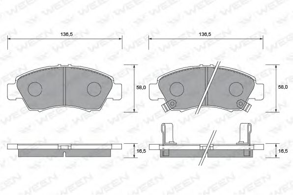 set placute frana,frana disc