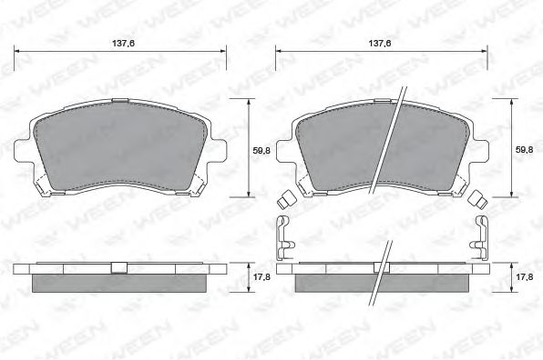 set placute frana,frana disc