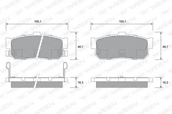 set placute frana,frana disc