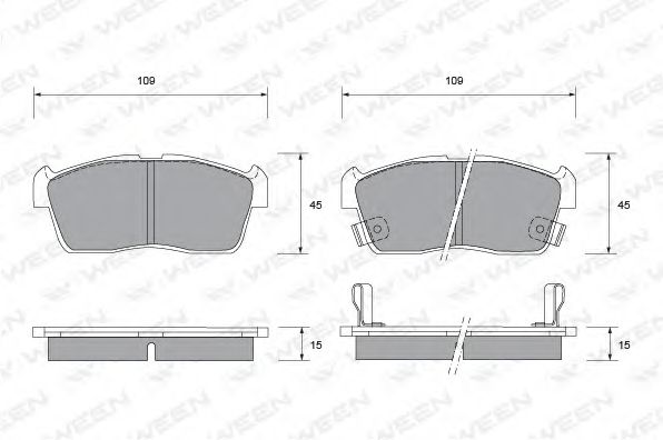 set placute frana,frana disc