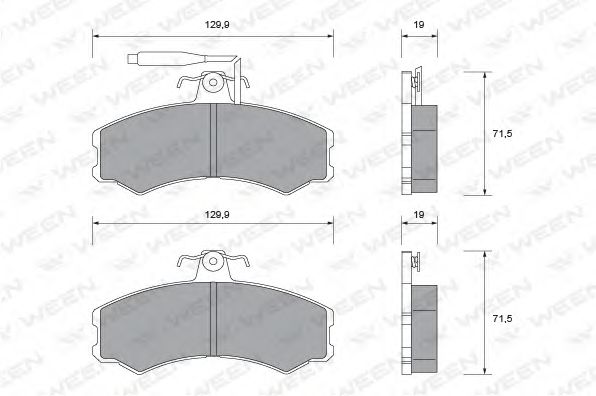 set placute frana,frana disc