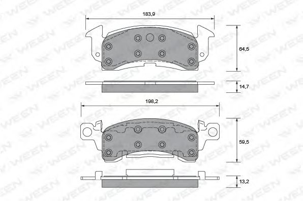 set placute frana,frana disc