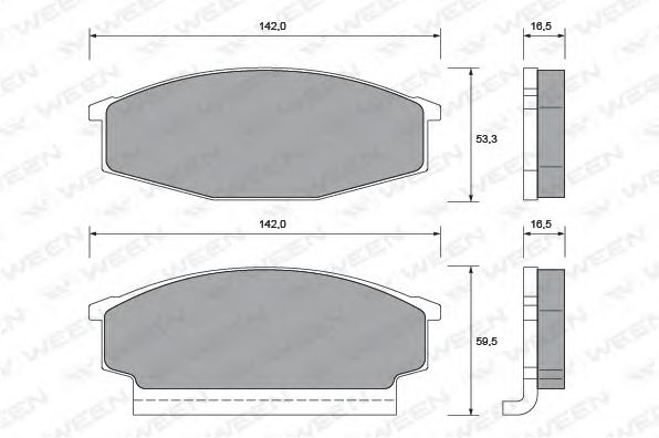 set placute frana,frana disc