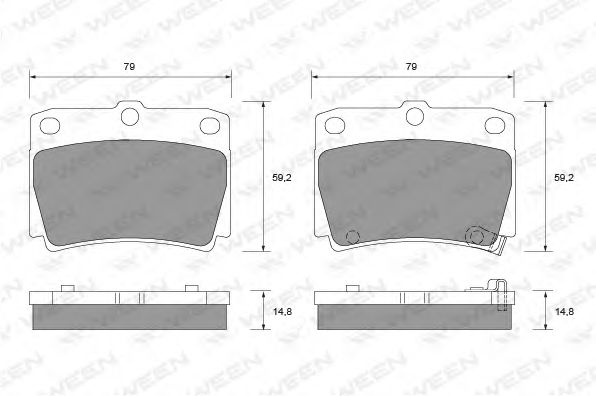 set placute frana,frana disc