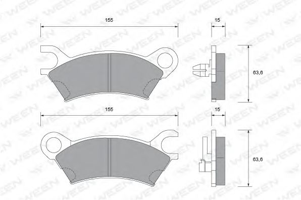 set placute frana,frana disc