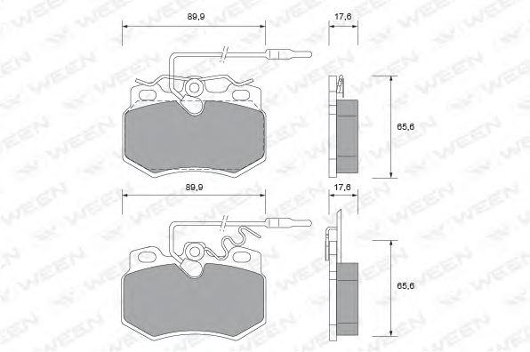 set placute frana,frana disc