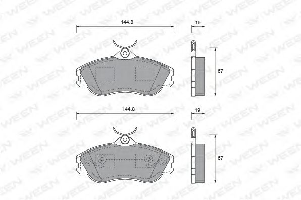 set placute frana,frana disc