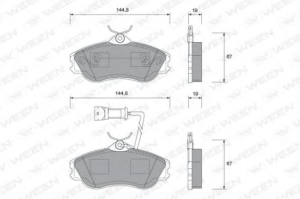 set placute frana,frana disc