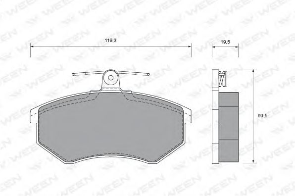 set placute frana,frana disc