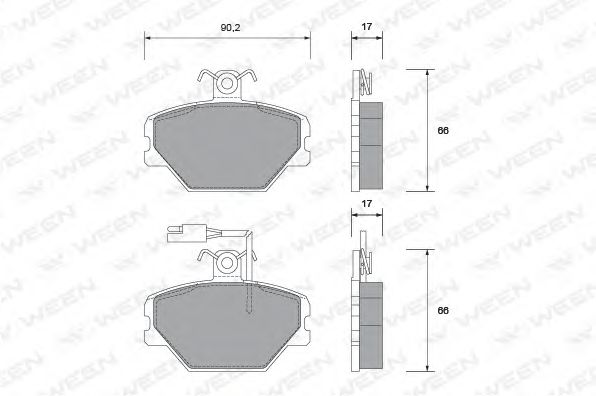 set placute frana,frana disc