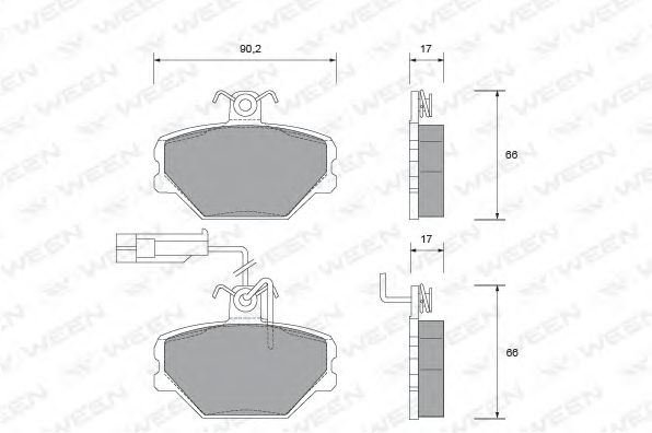 set placute frana,frana disc