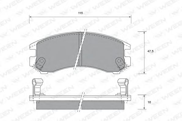 set placute frana,frana disc