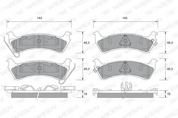 set placute frana,frana disc