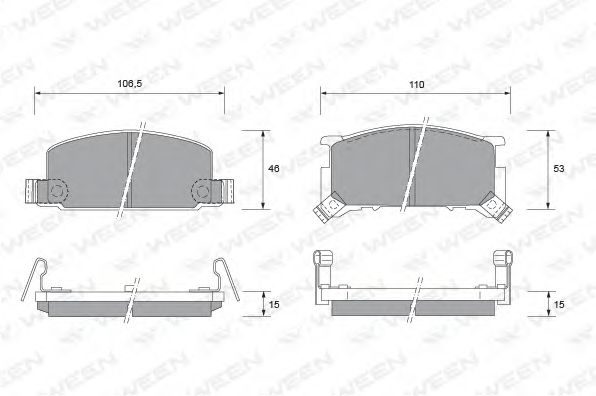 set placute frana,frana disc