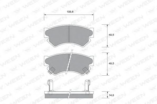 set placute frana,frana disc