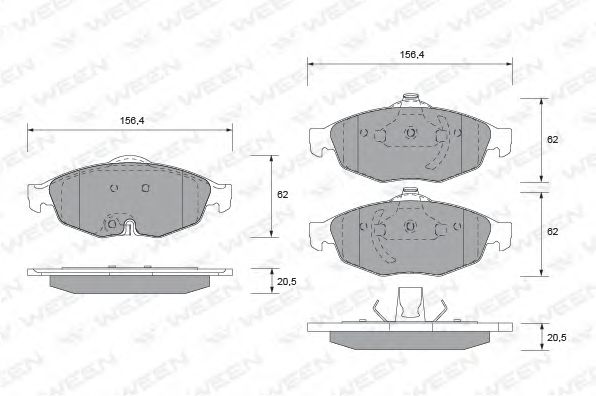 set placute frana,frana disc