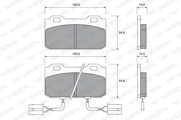 set placute frana,frana disc