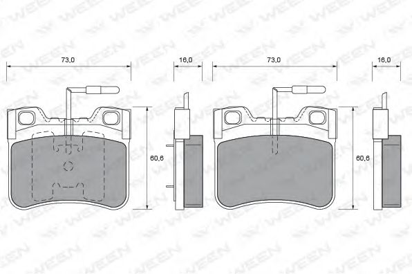 set placute frana,frana disc