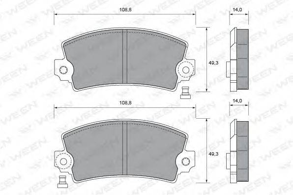 set placute frana,frana disc