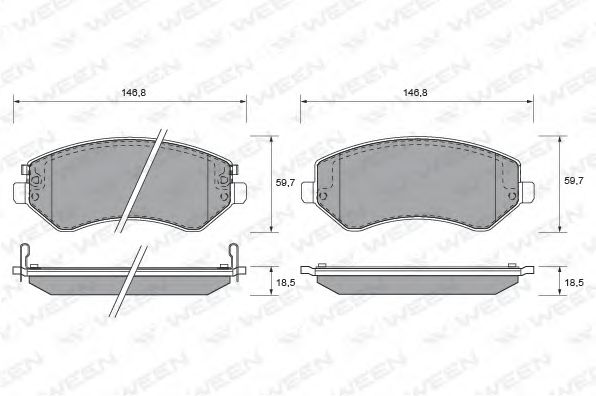 set placute frana,frana disc