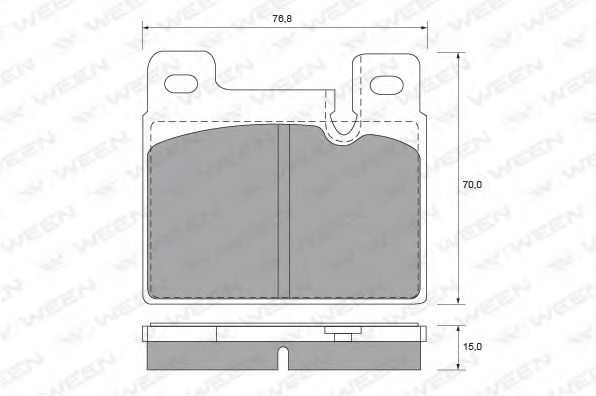 set placute frana,frana disc