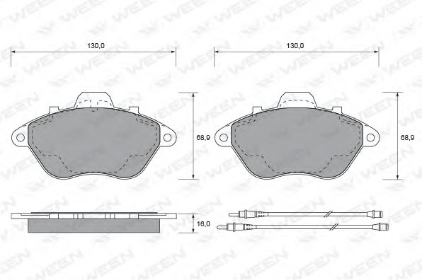 set placute frana,frana disc