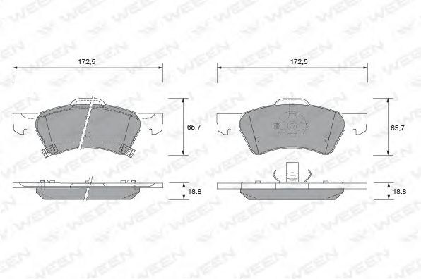 set placute frana,frana disc