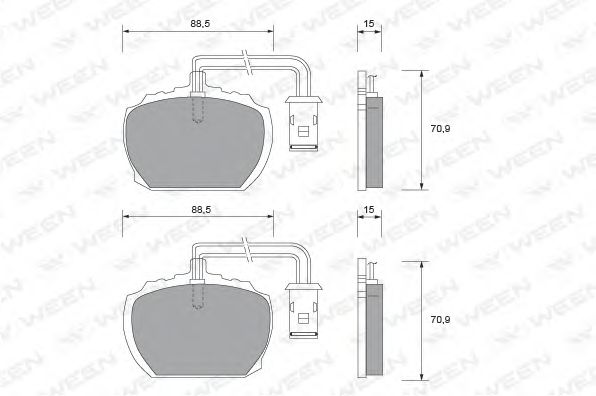 set placute frana,frana disc