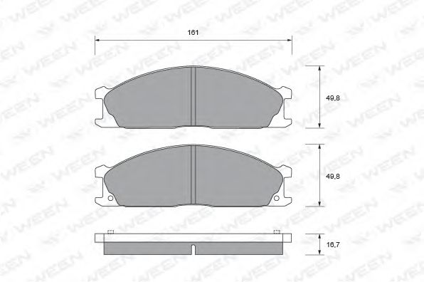 set placute frana,frana disc