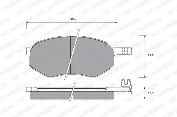 set placute frana,frana disc