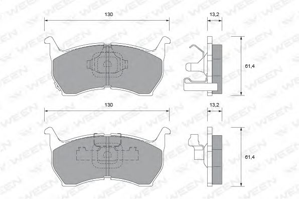 set placute frana,frana disc