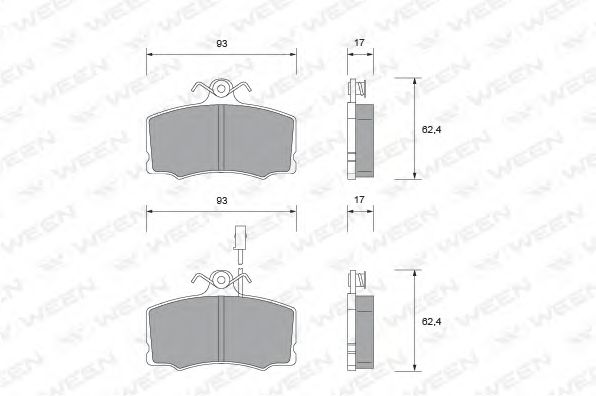 set placute frana,frana disc