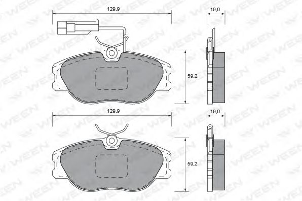 set placute frana,frana disc