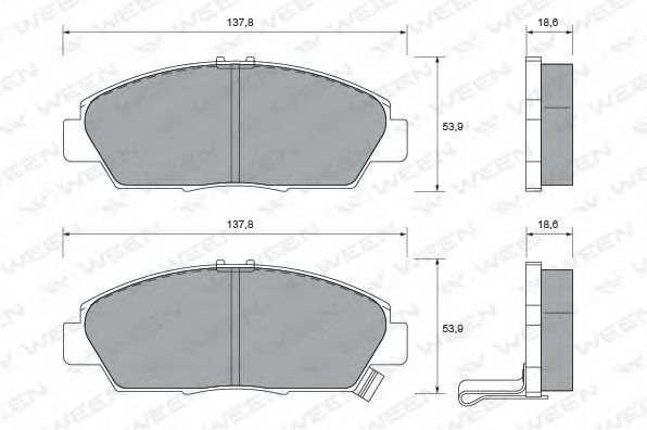 set placute frana,frana disc