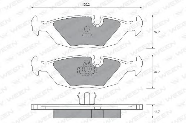 set placute frana,frana disc