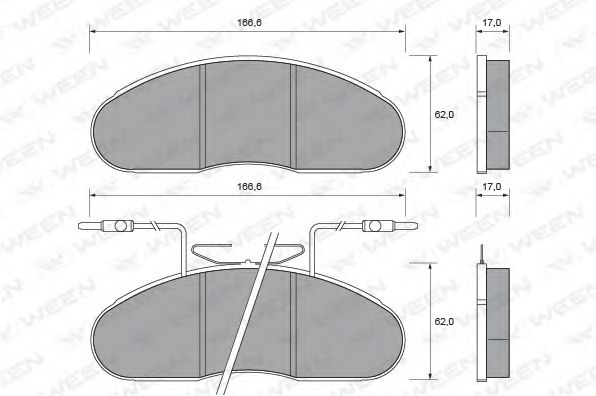 set placute frana,frana disc