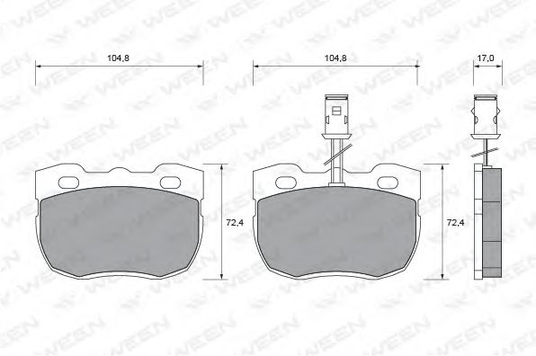 set placute frana,frana disc