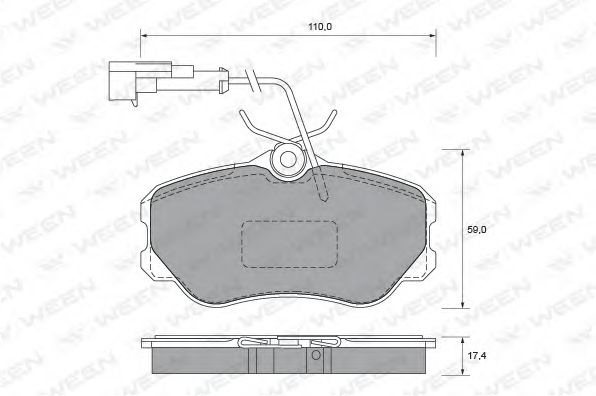 set placute frana,frana disc