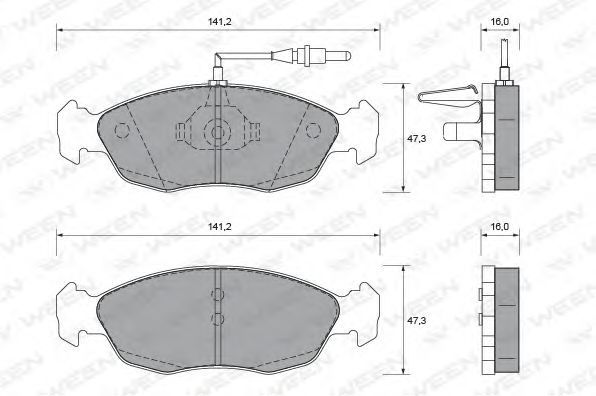 set placute frana,frana disc