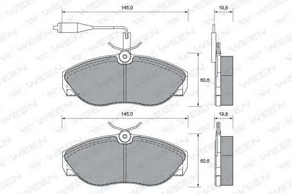 set placute frana,frana disc