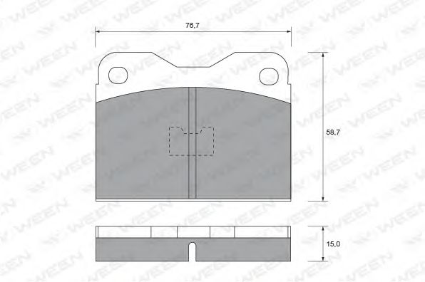 set placute frana,frana disc